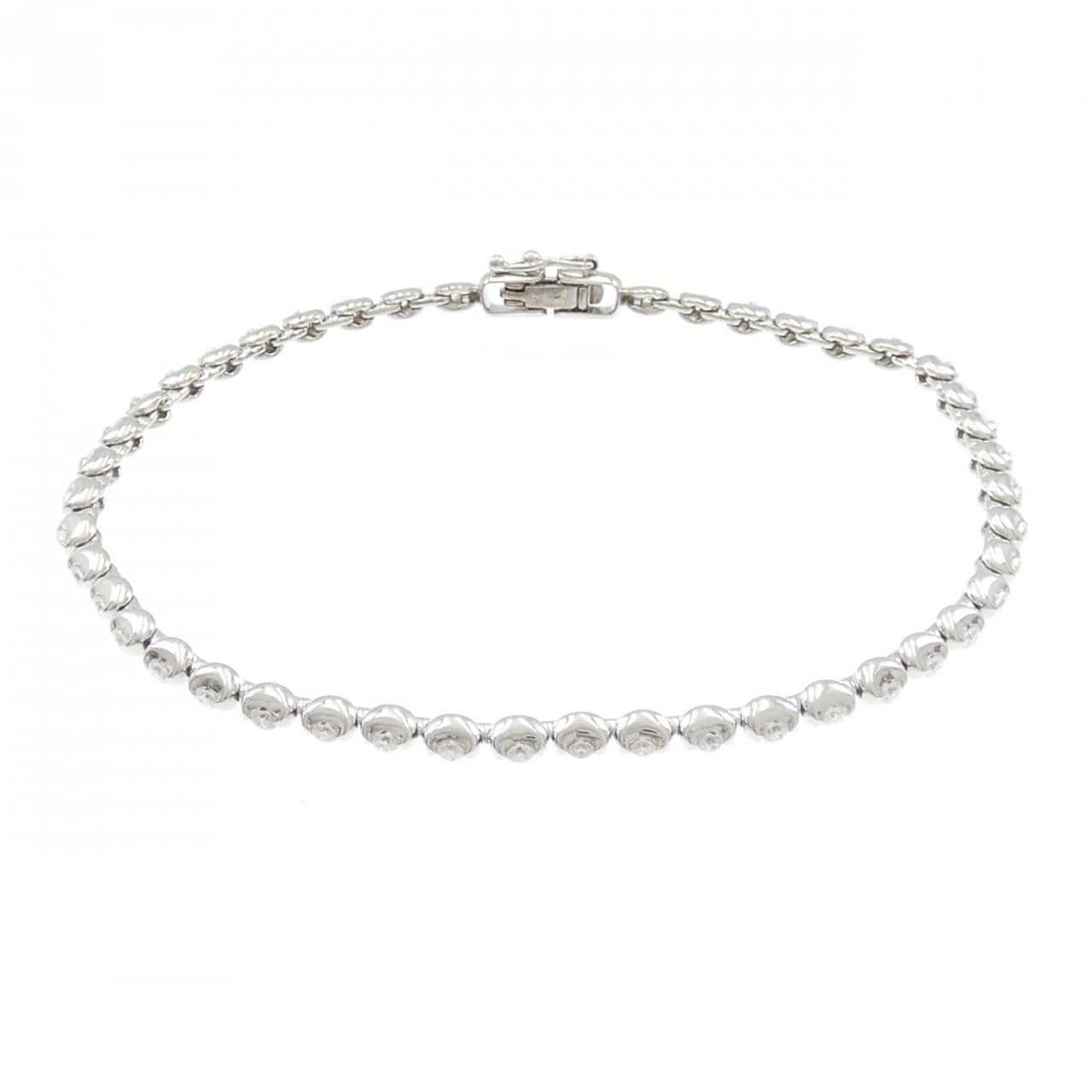 K18WG ダイヤモンド ブレスレット 1.00CT