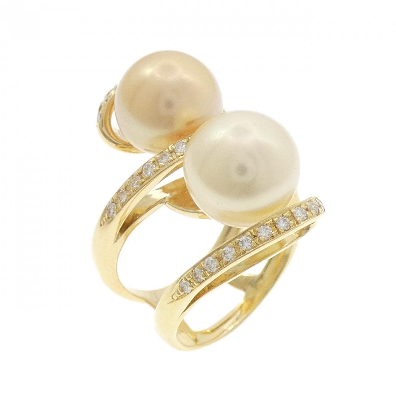 K18YG 白蝶パール リング