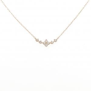 クミキョク フラワー ダイヤモンド ネックレス 0.13CT