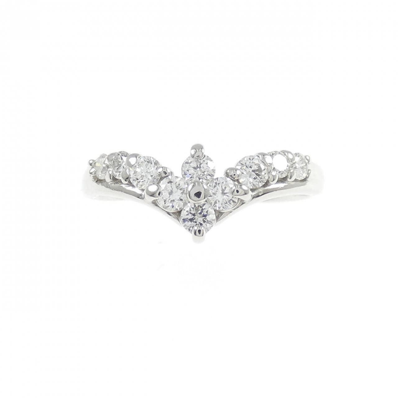 PT900 フラワー ダイヤモンド リング 0.30CT