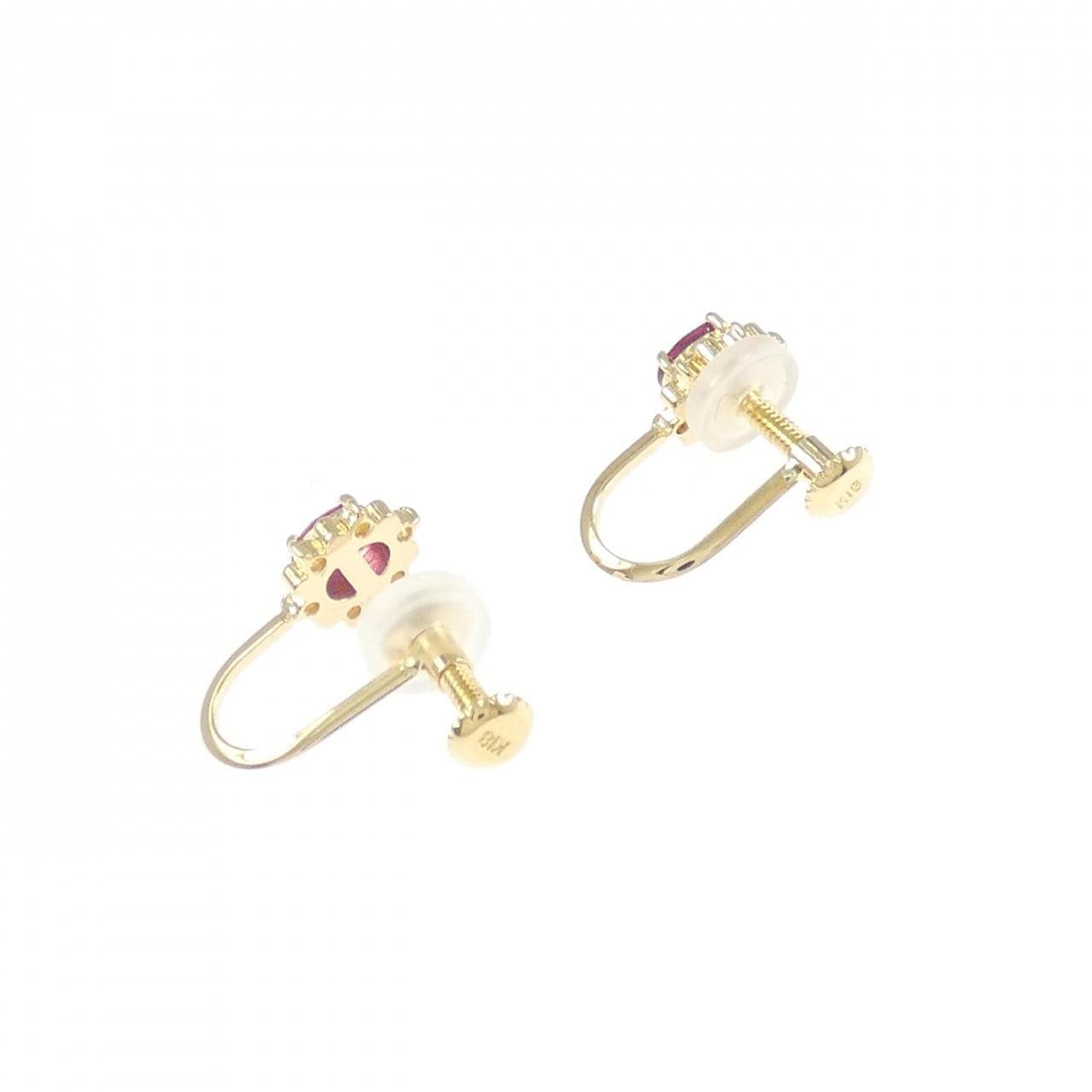 K18YG ルビー イヤリング