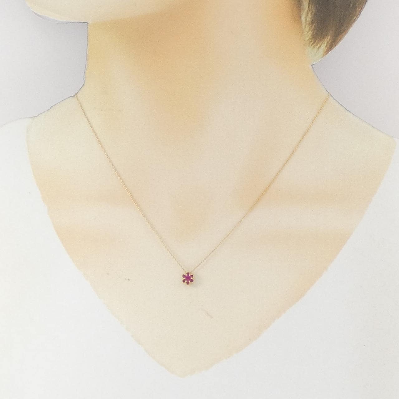 ポンテヴェキオ ルビー ネックレス 0.12CT