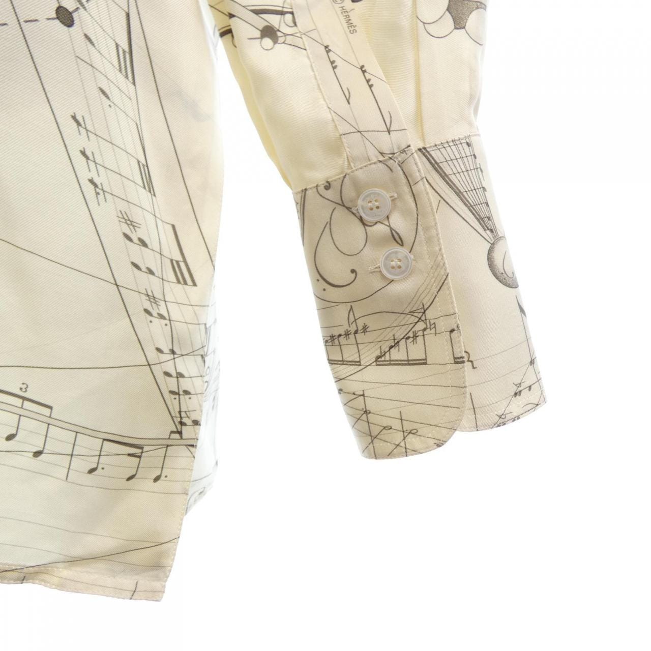【ヴィンテージ】エルメス HERMES LA MUSIQUE DES SPHERES ツイルレーヌ. シャツ