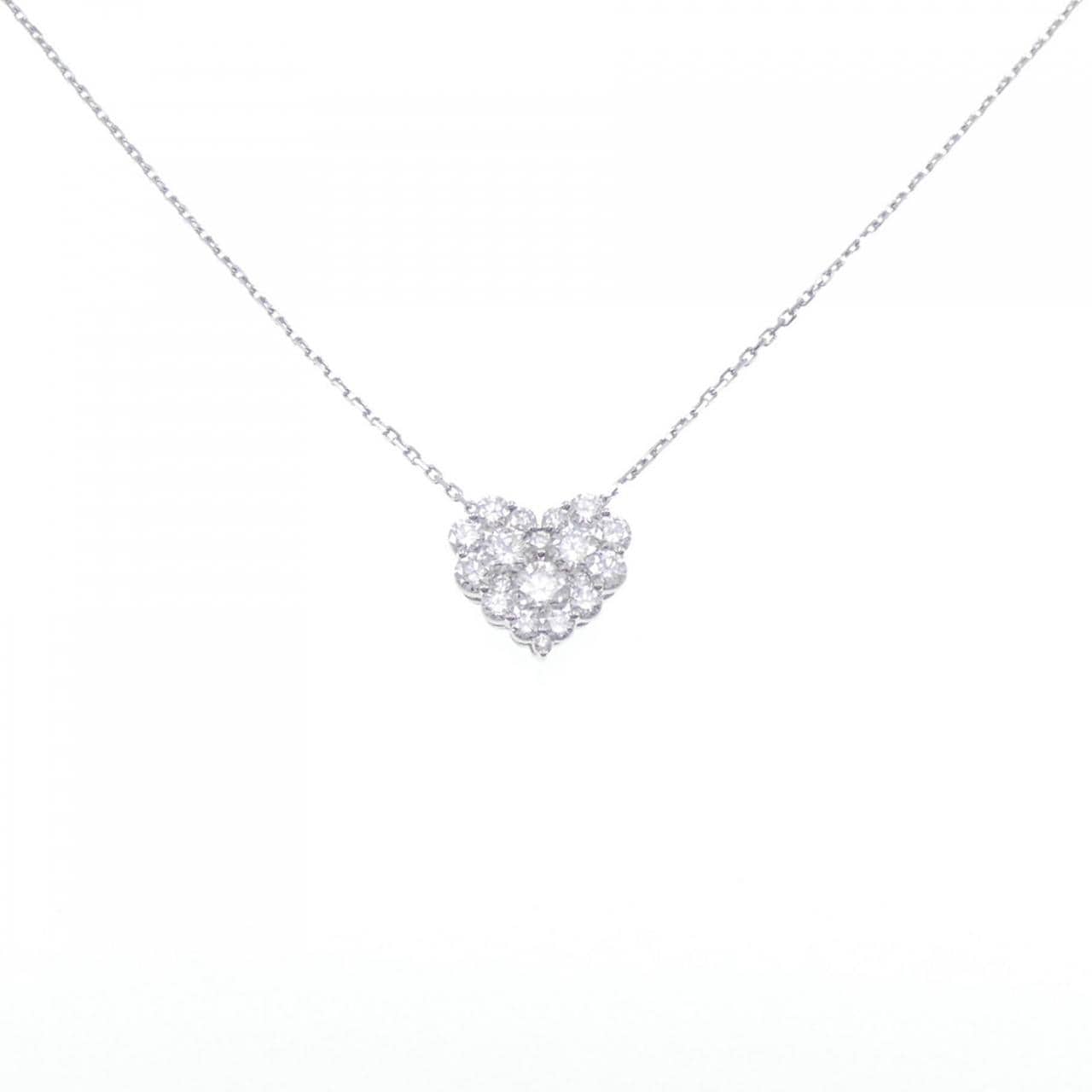 PT Pave Heart Diamond Necklace 1.20CT