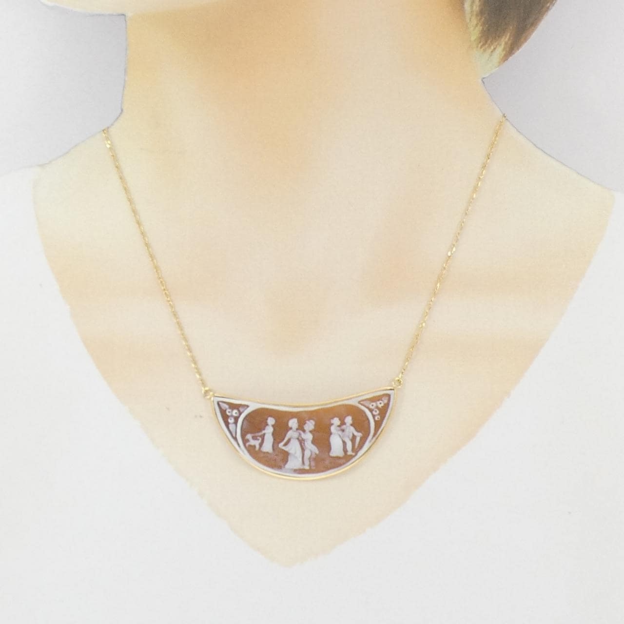 750YG シェルカメオ ネックレス