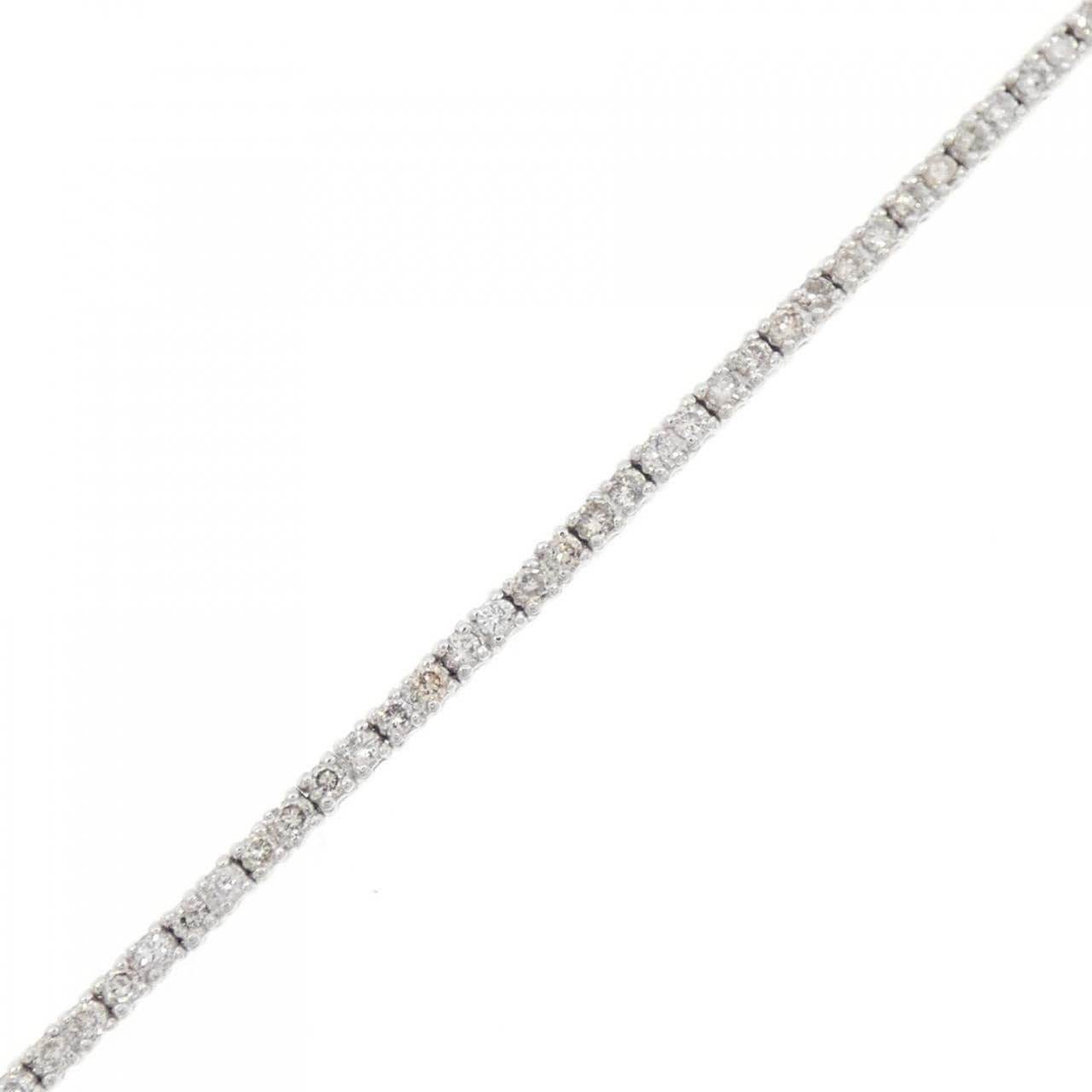 K18WG ダイヤモンド ブレスレット 1.00CT