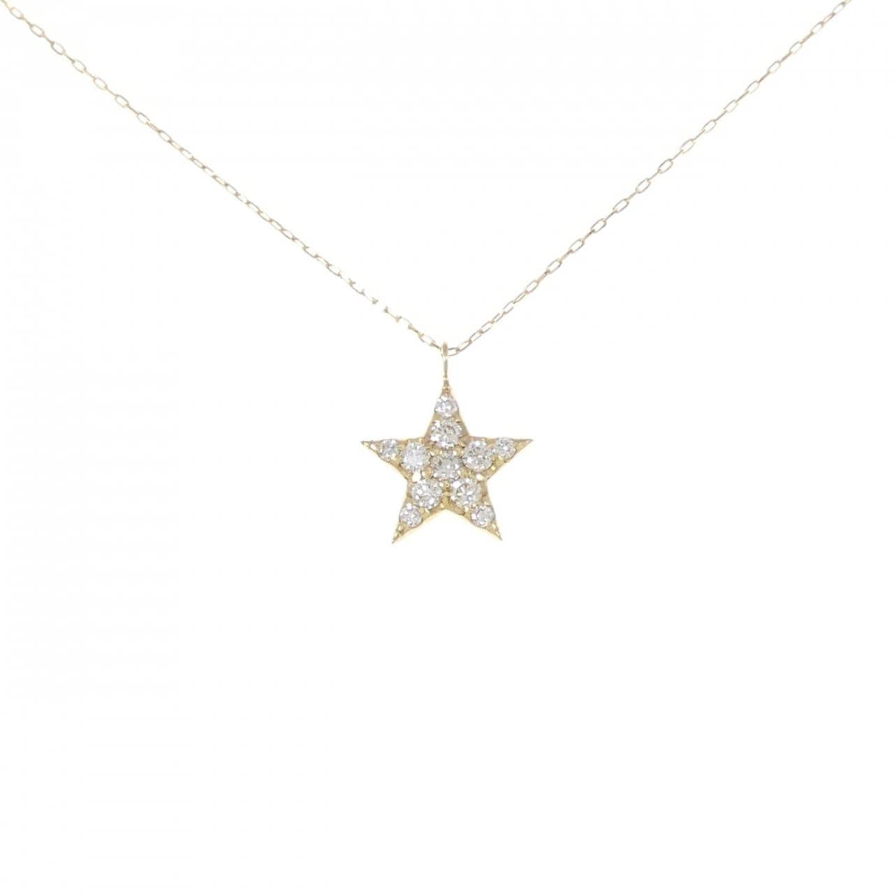 K18YG スター ダイヤモンド ネックレス 0.25CT