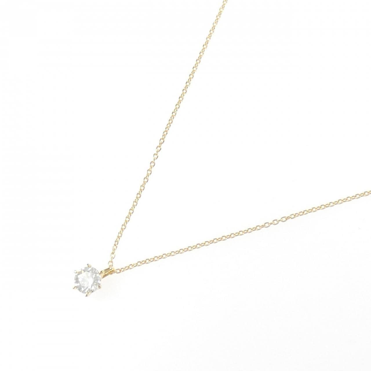 【リメイク】K18YG ダイヤモンド ネックレス 0.302CT F SI1 3EXT H&C