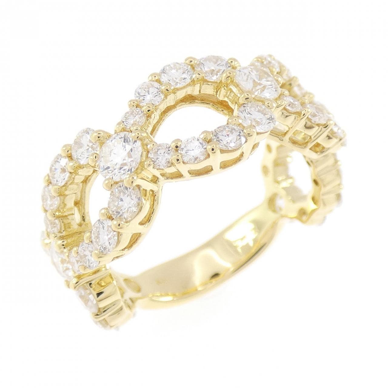 K18YG ダイヤモンド リング 2.40CT