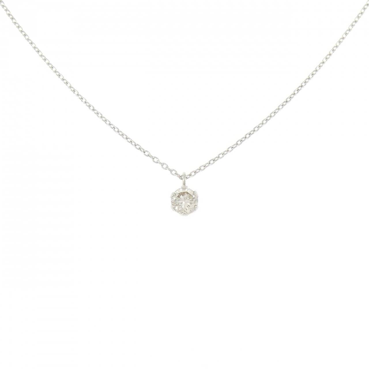 PT900/PT850 ソリティア ダイヤモンド ネックレス 0.25CT