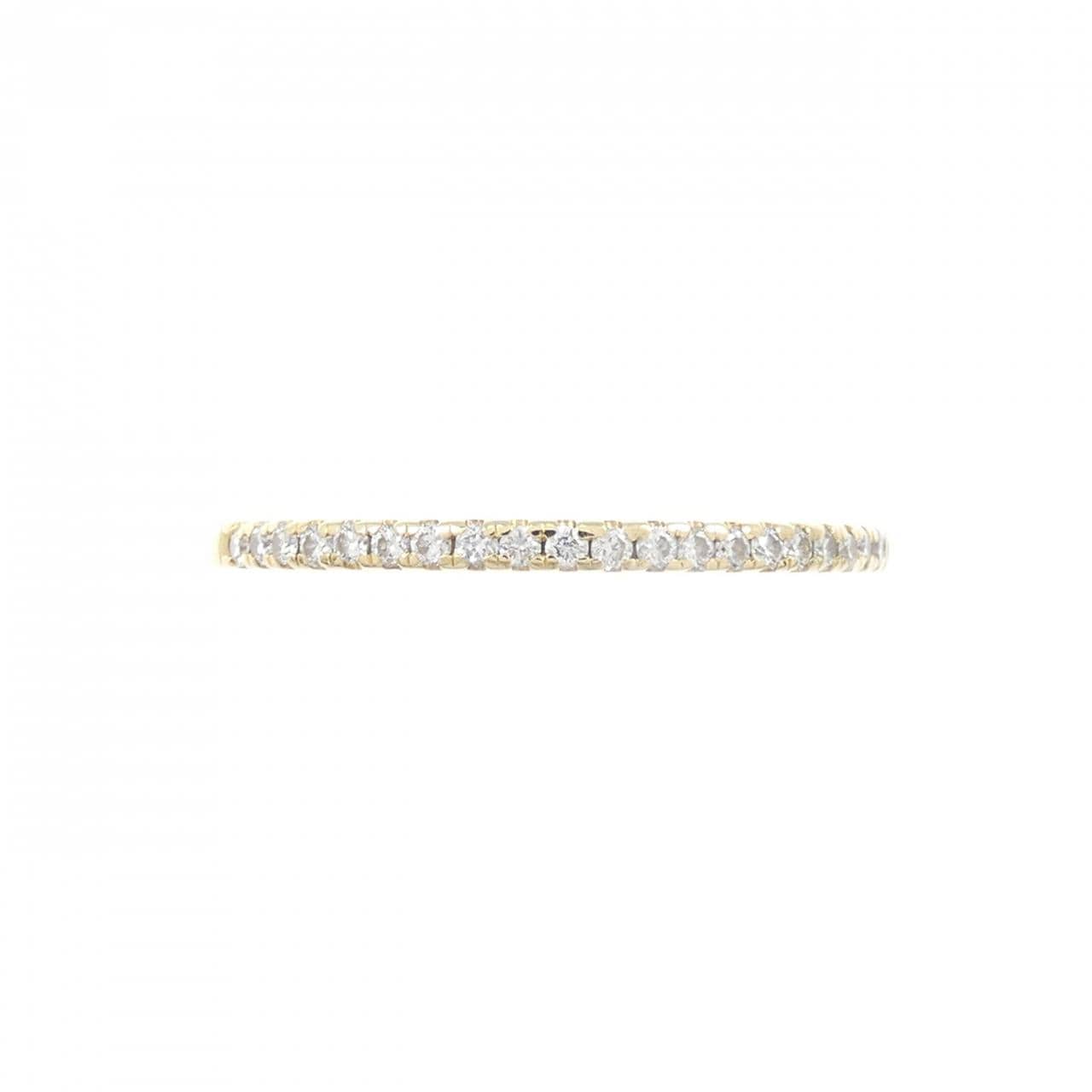 K18YG ハーフエタニティ ダイヤモンド リング 0.16CT