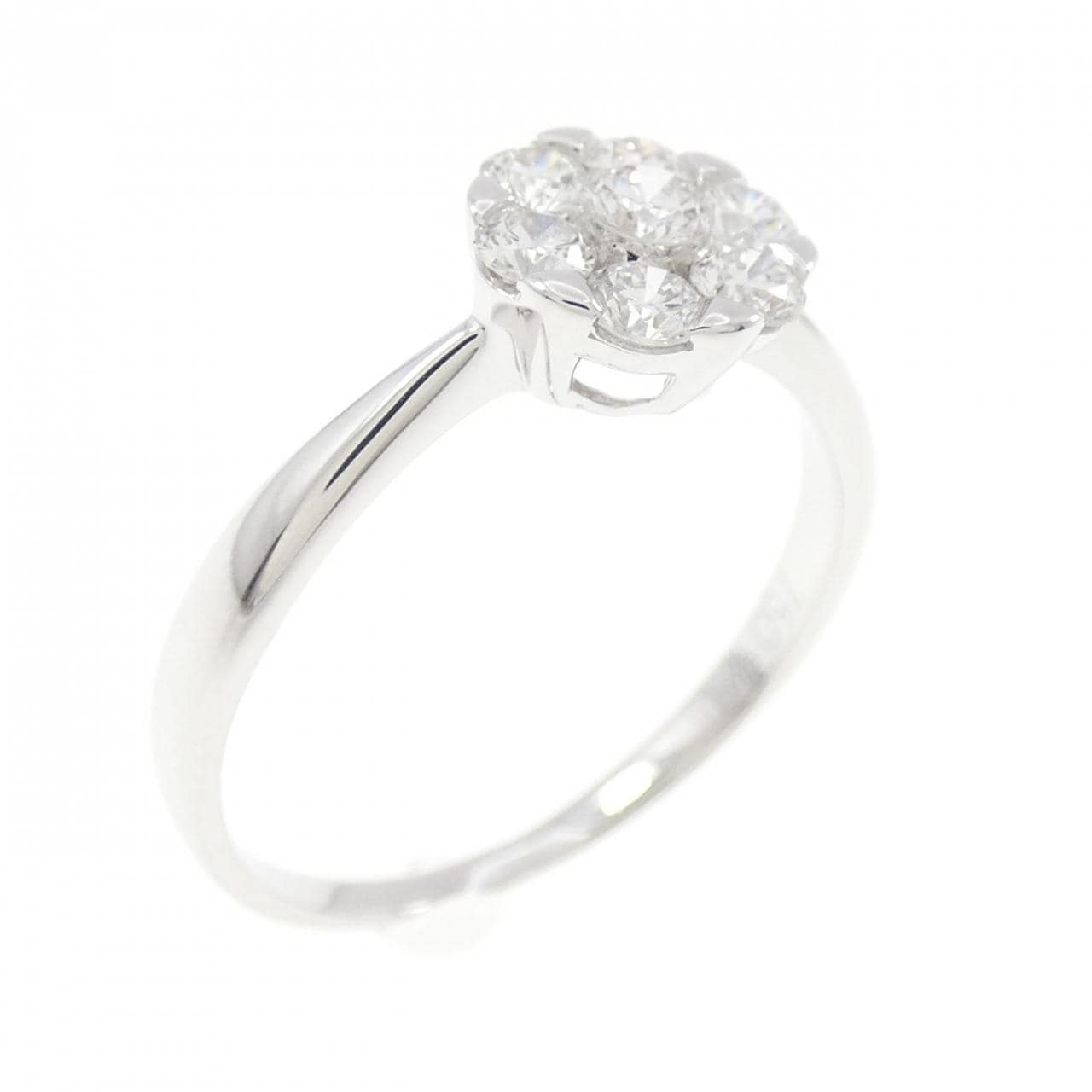 750WG ダイヤモンド リング 0.42CT