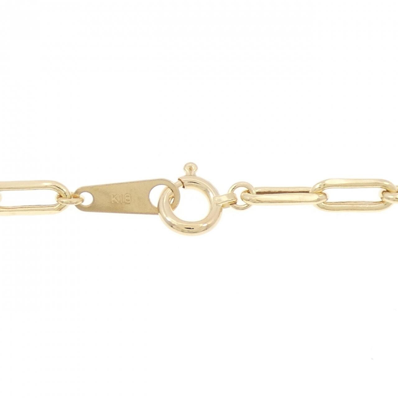 K18YG イニシャルA ダイヤモンド ネックレス 0.13CT