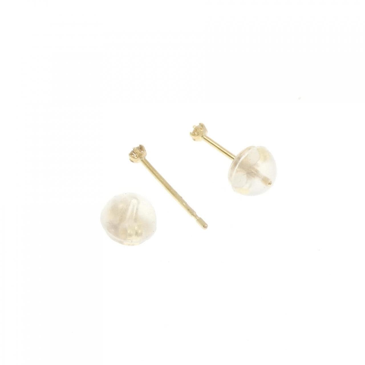 K18YG ソリティア ダイヤモンド ピアス 0.04CT