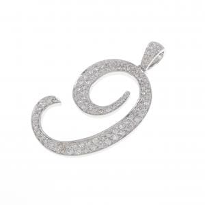 750WG ナンバー9 ダイヤモンド ペンダント 1.50CT