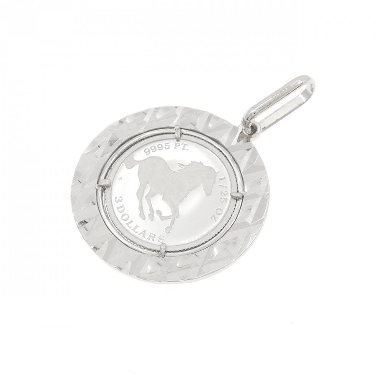 【新品】PT900(枠) コイン ペンダント
