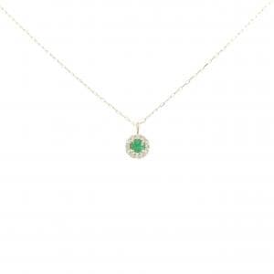 【新品】K18YG エメラルド ネックレス 0.07CT