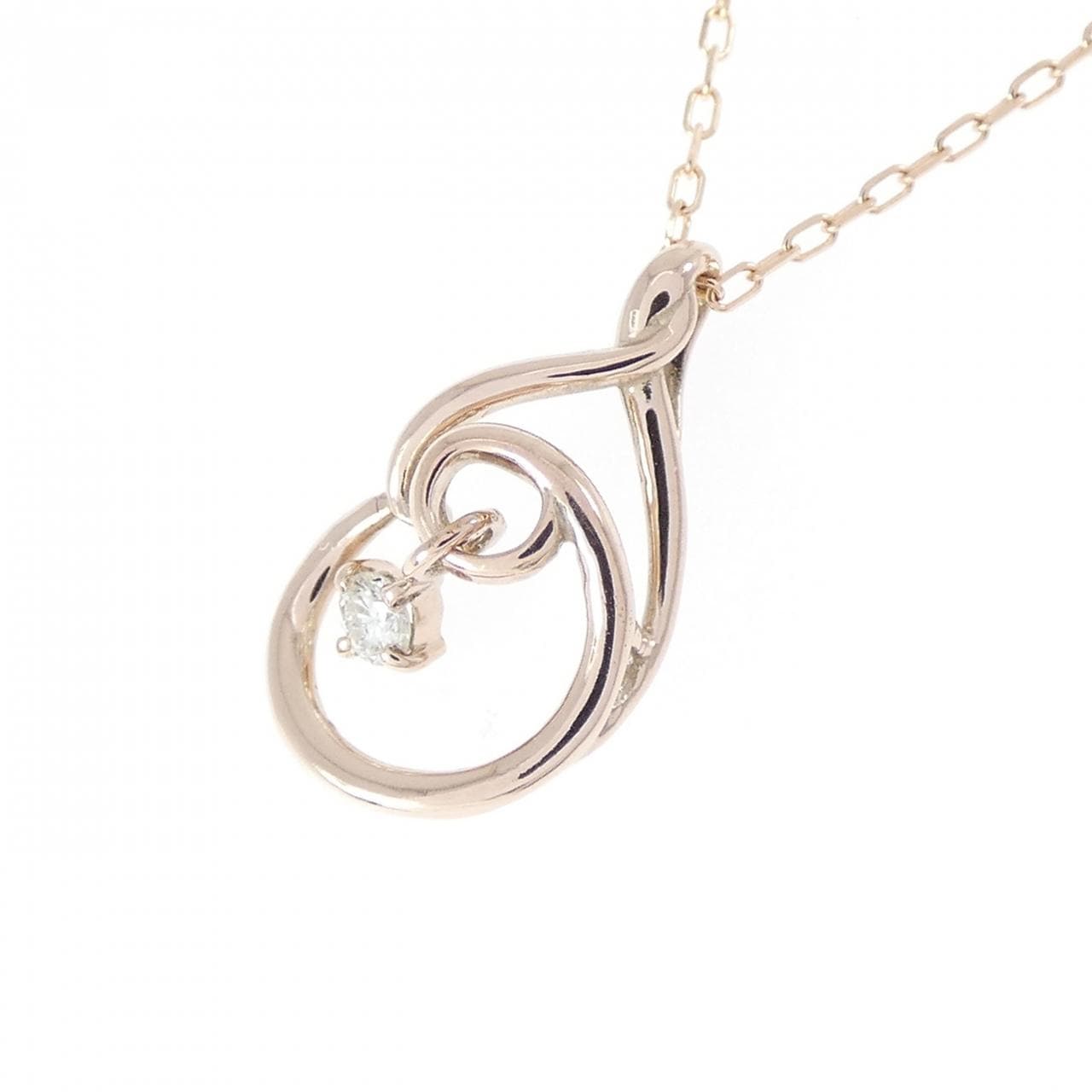 K10PG ダイヤモンド ネックレス 0.03CT
