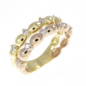 K18YG/K18PG ダイヤモンド リング 0.20CT