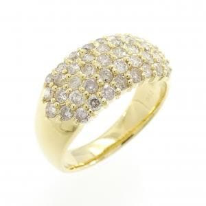 K18YG パヴェ ダイヤモンド リング 1.00CT