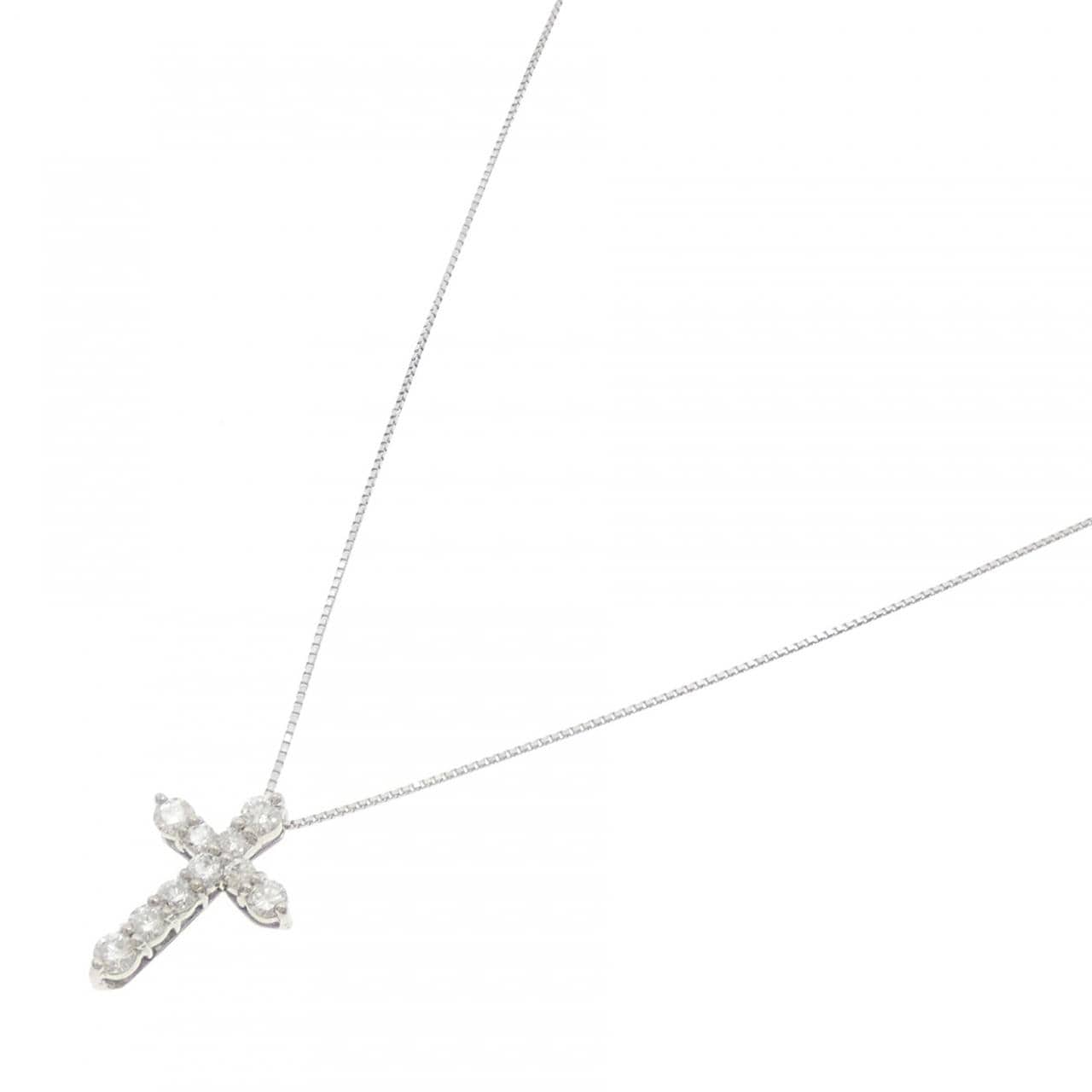 PT900/PT850 クロス ダイヤモンド ネックレス 1.00CT