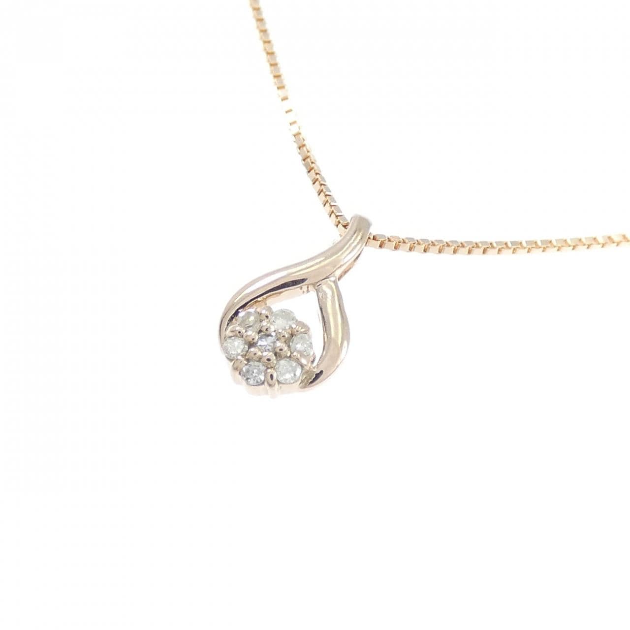K10PG ダイヤモンド ネックレス 0.035CT