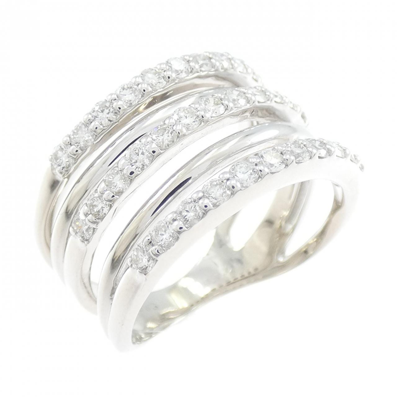 K18WG ダイヤモンド リング 1.00CT