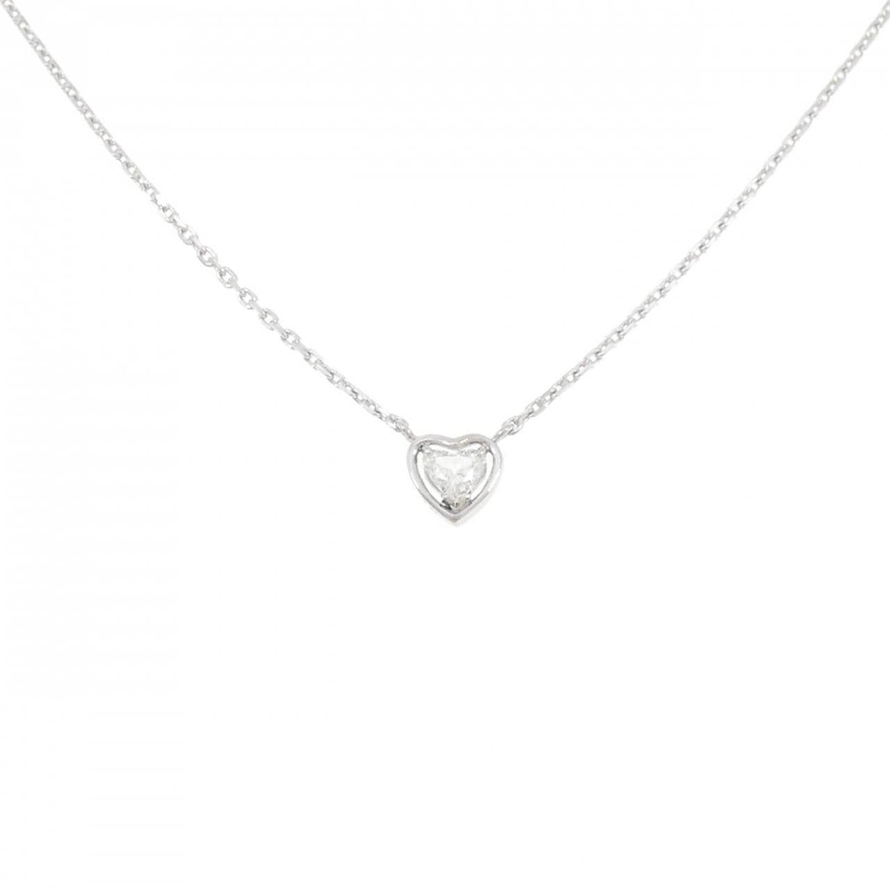 PT900 ハート ダイヤモンド ネックレス