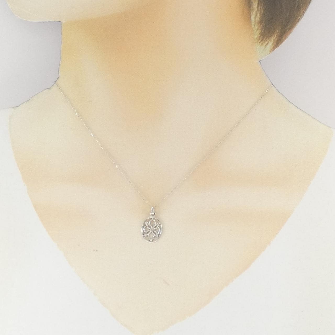 K10WG ダイヤモンド ネックレス 0.03CT