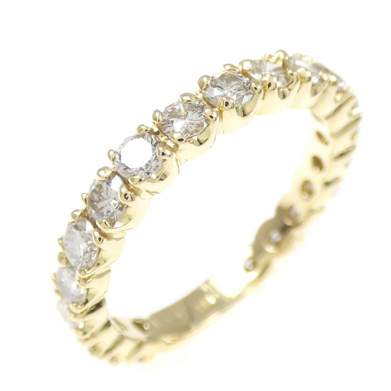 K18YG ハーフエタニティ ダイヤモンド リング 1.00CT