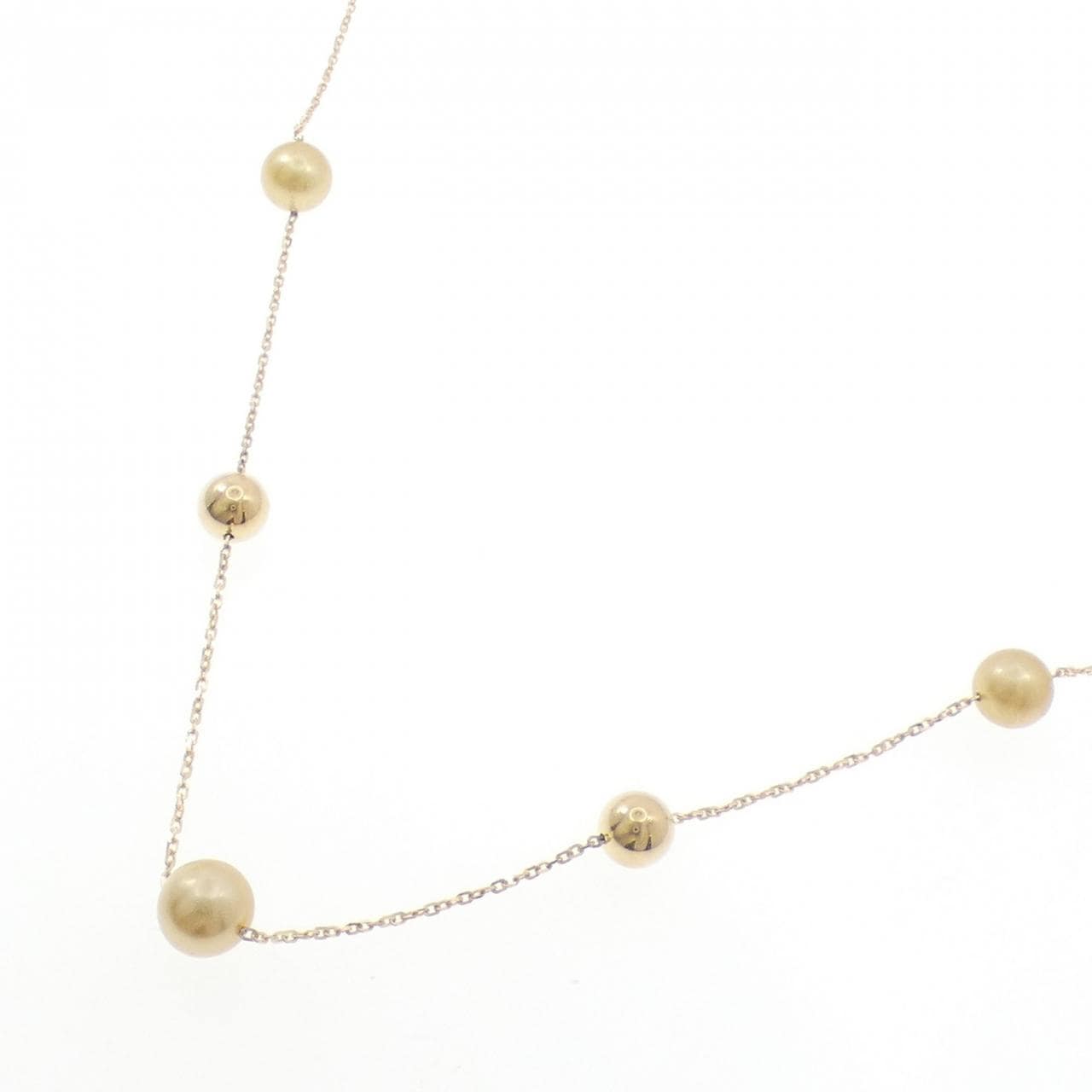 K18YG 白蝶パール ネックレス