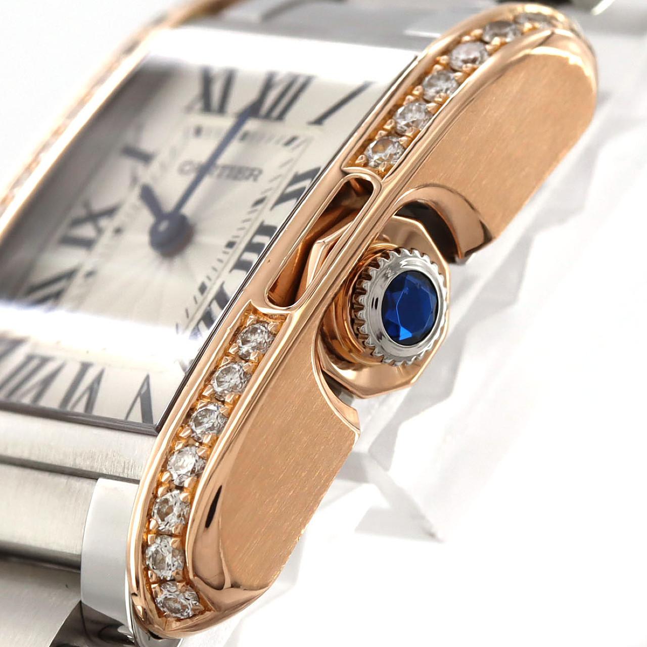 カルティエ タンクアングレーズSM PGコンビ/D W3TA0002 SSxPG クォーツ