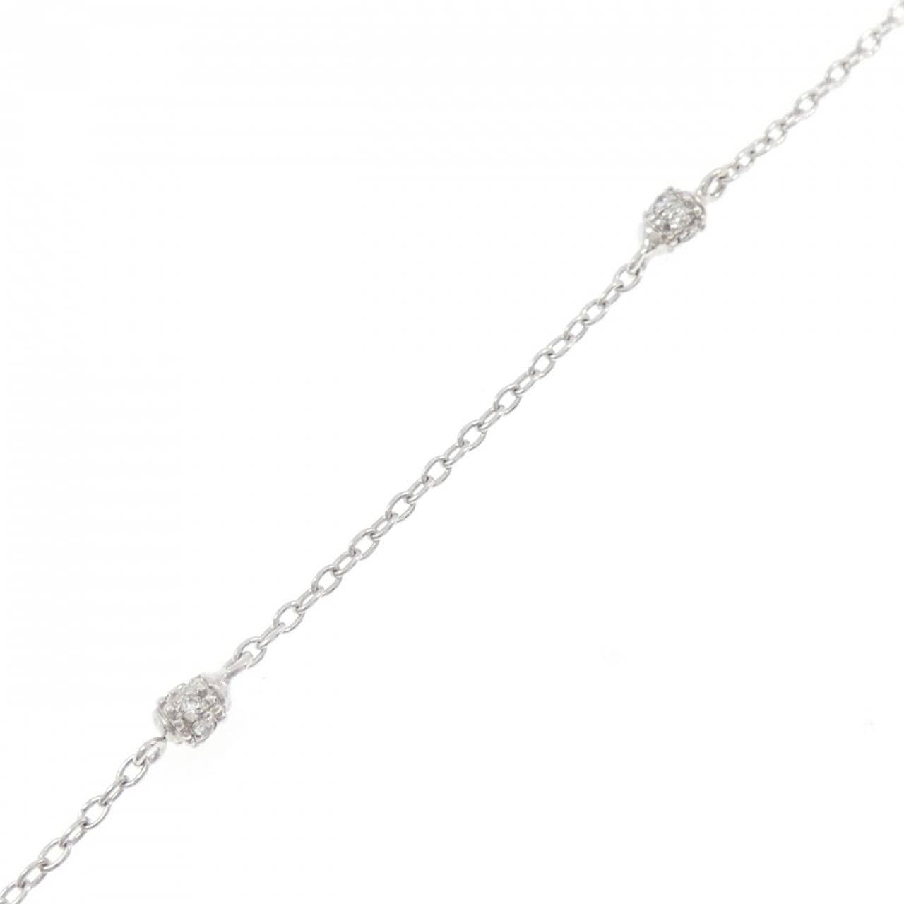 750WG ダイヤモンド ブレスレット 0.22CT