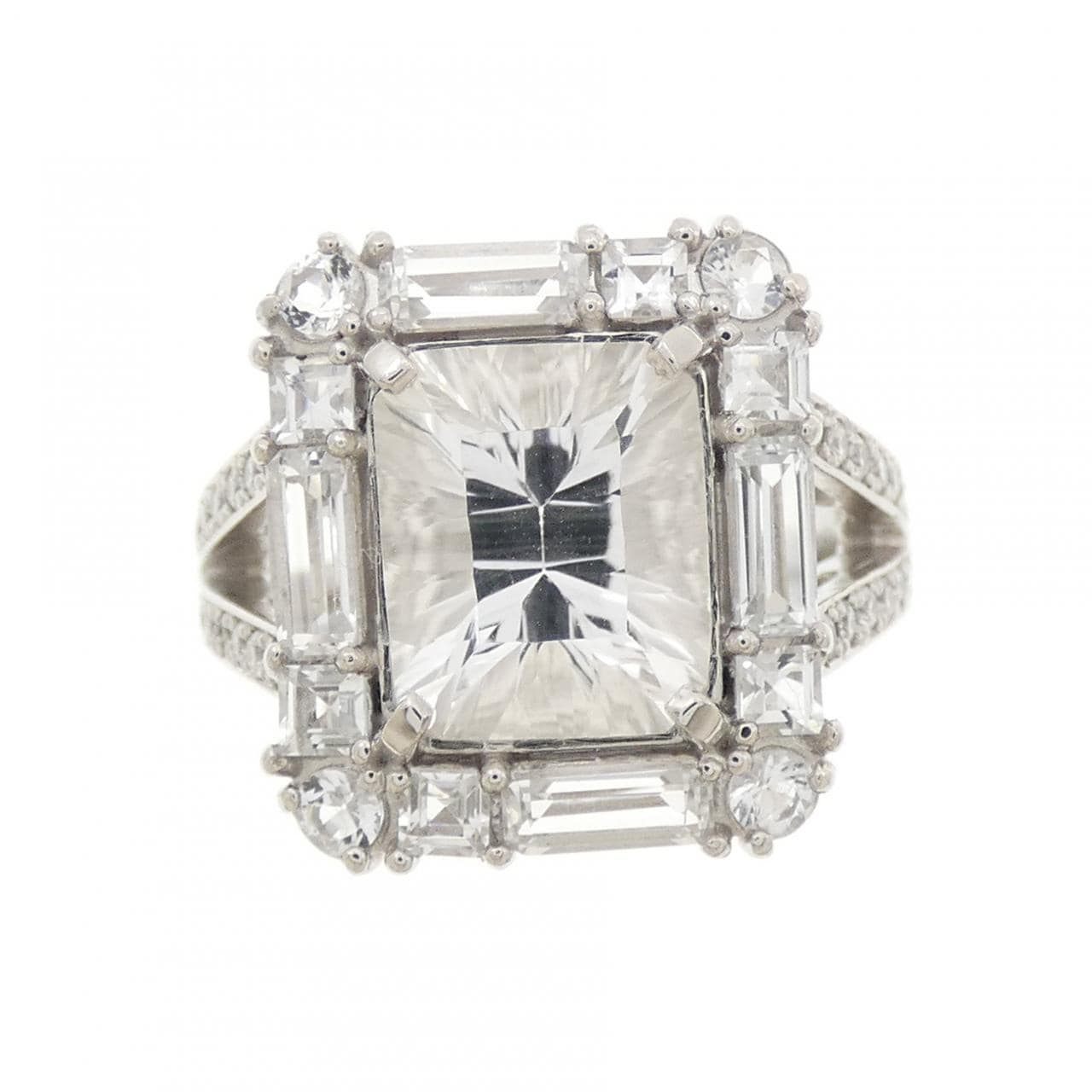 PT900 ホワイトトパーズ リング
