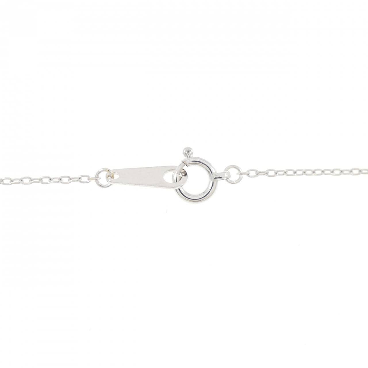 K18WG イニシャルH ダイヤモンド ネックレス 0.17CT
