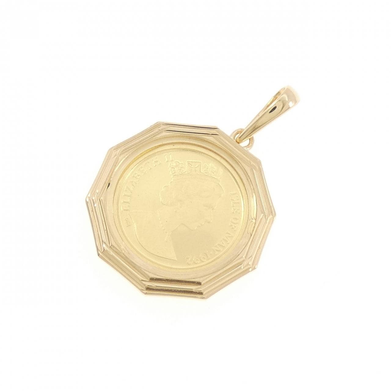 K18YG(枠) コイン ペンダント