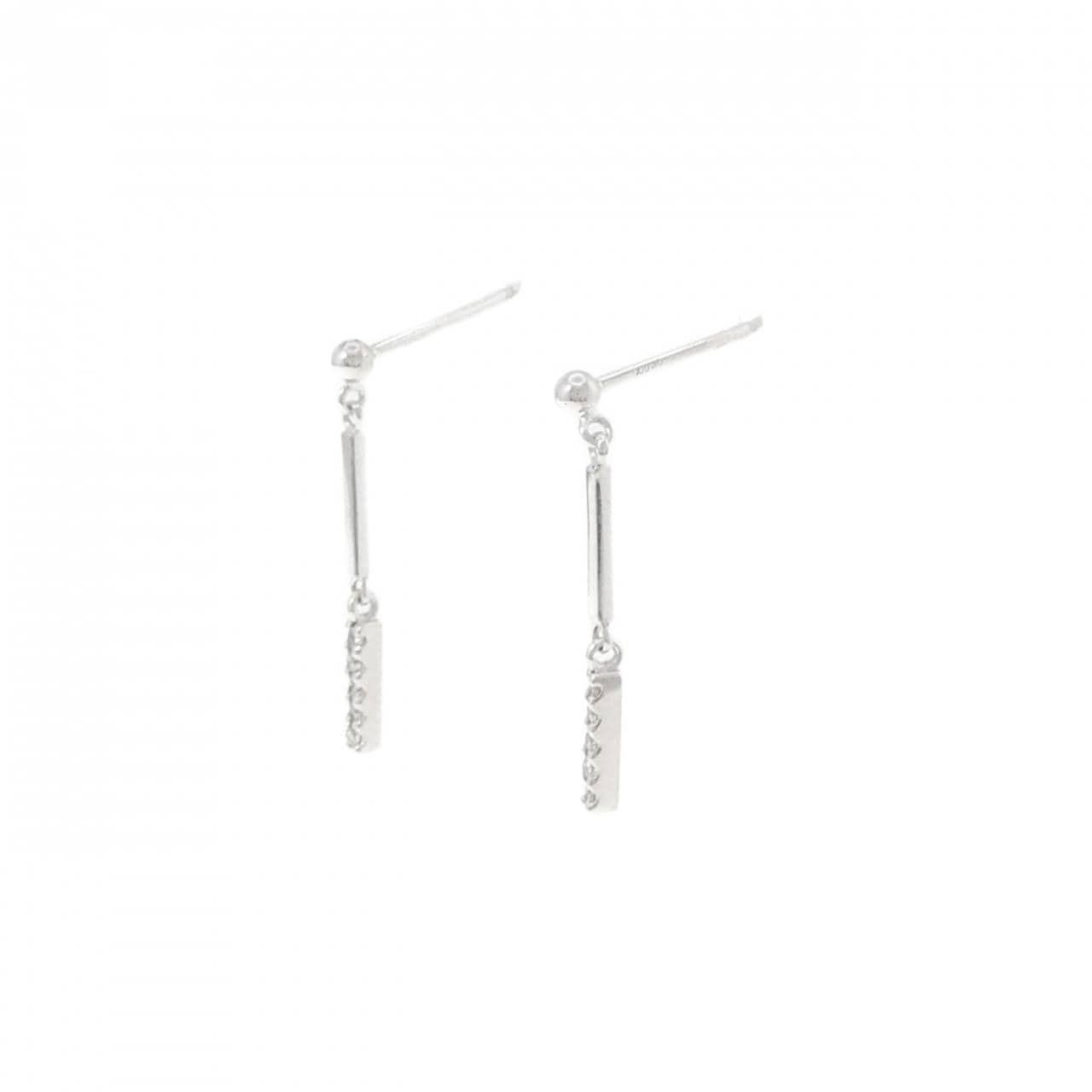 K18WG ダイヤモンド ピアス 0.06CT