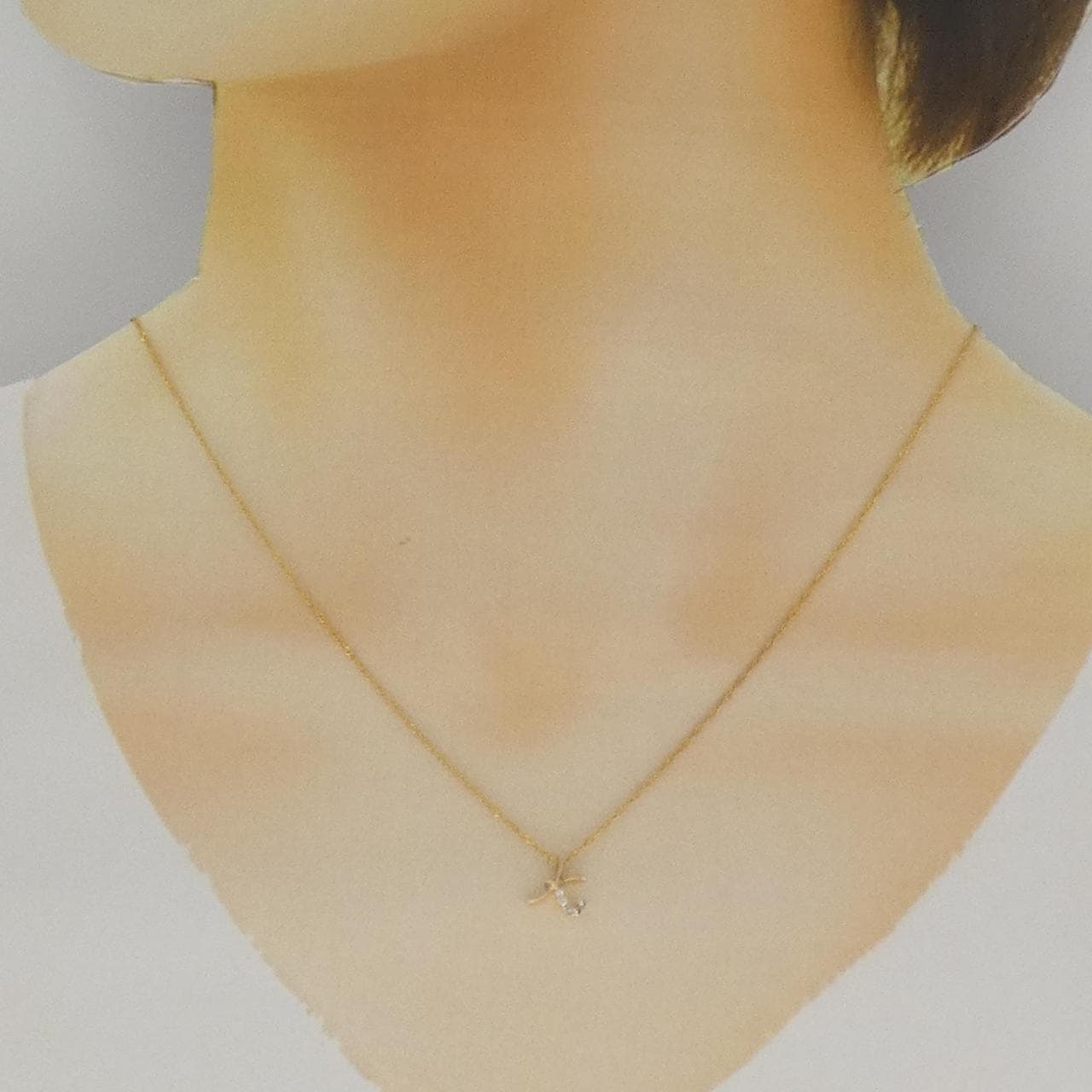 アガット ダイヤモンド ネックレス 0.03CT