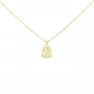 【リメイク】K18YG ダイヤモンド ネックレス 1.013CT LY I1 ペアシェイプ