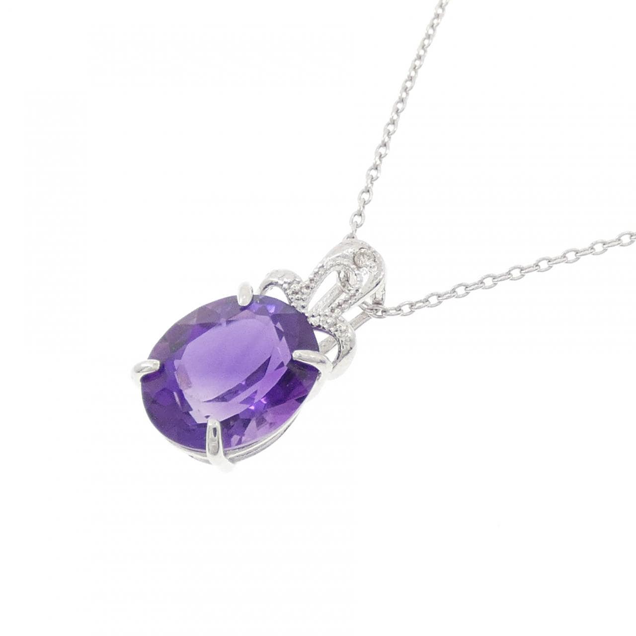 K18WG アメジスト ネックレス 2.29CT