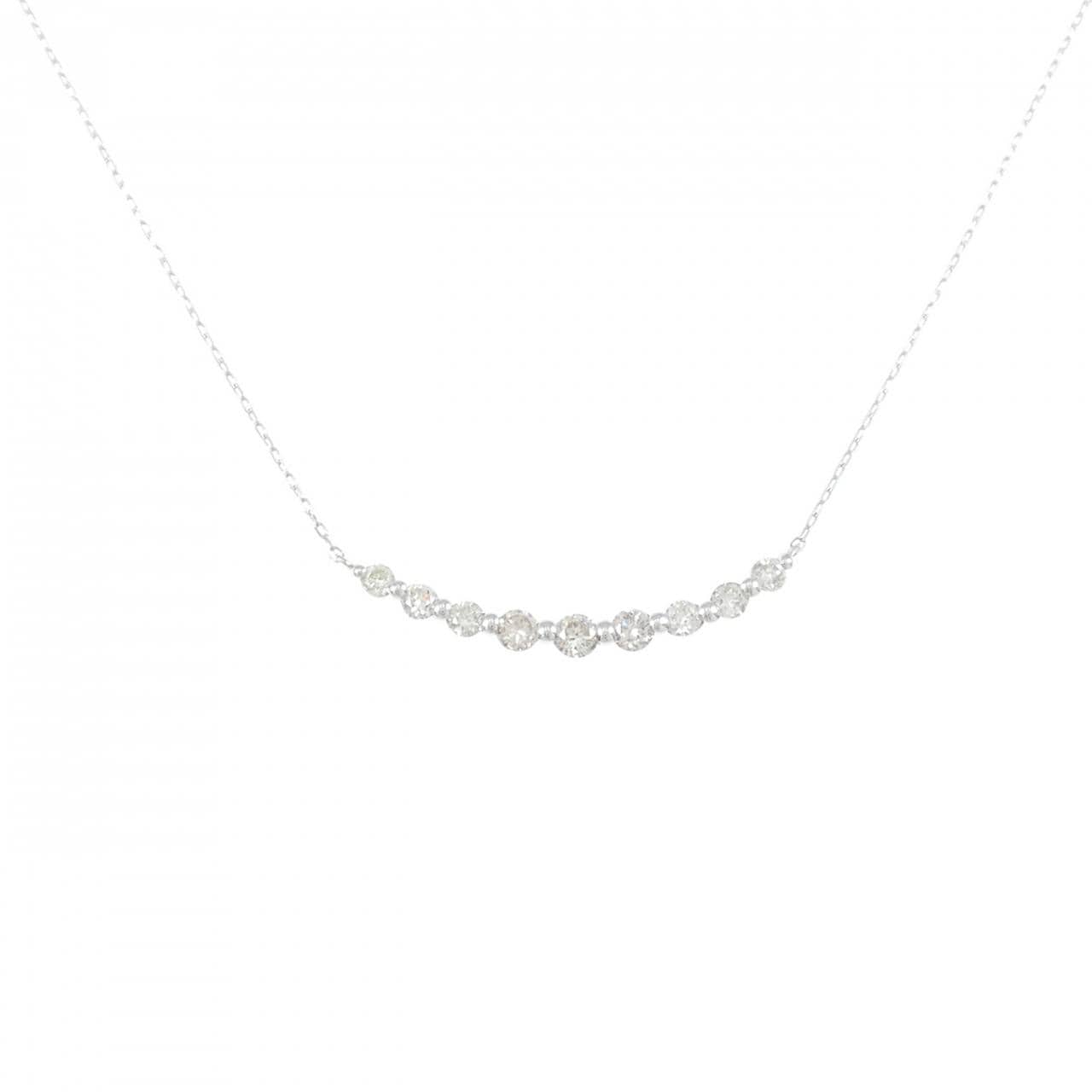 K18WG ダイヤモンド ネックレス 0.30CT