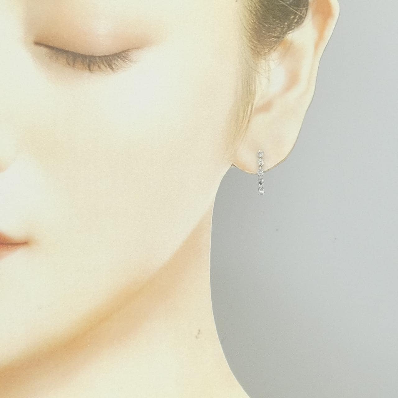 K18WG ダイヤモンド ピアス 0.30CT