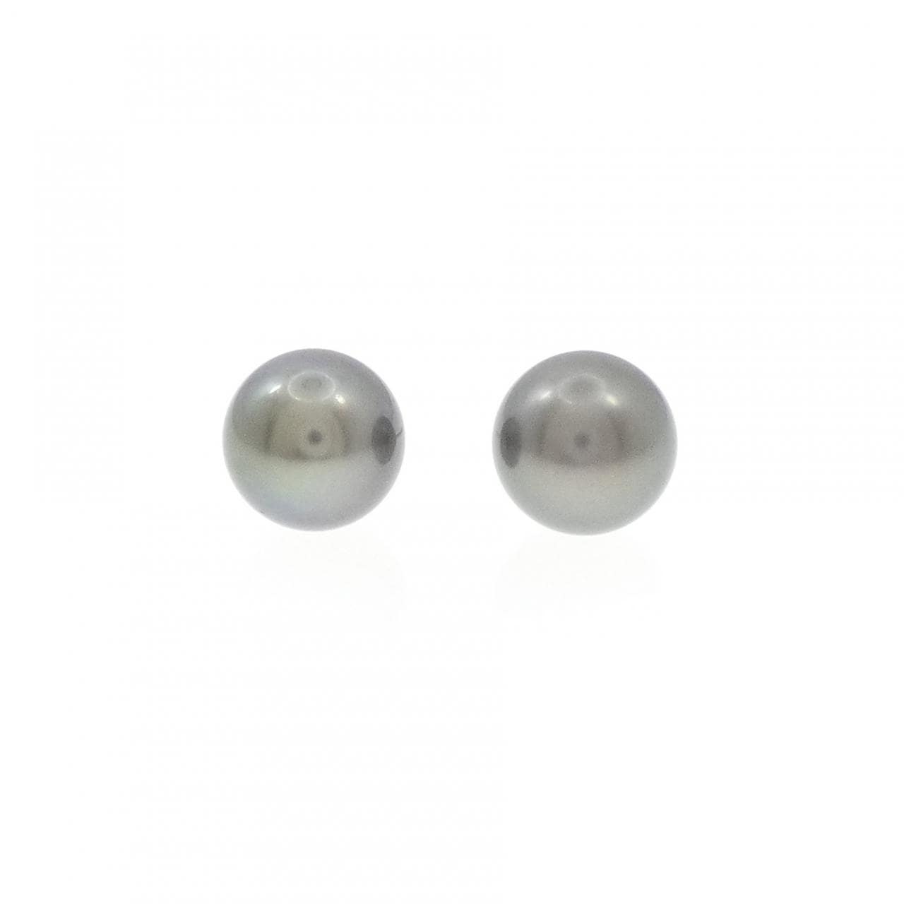 18KYG/K18YG 黒蝶パール ピアス 8.7mm