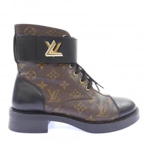 ルイヴィトン LOUIS VUITTON パテントモノグラム キャンバス ワンダーランドライン ブーツ