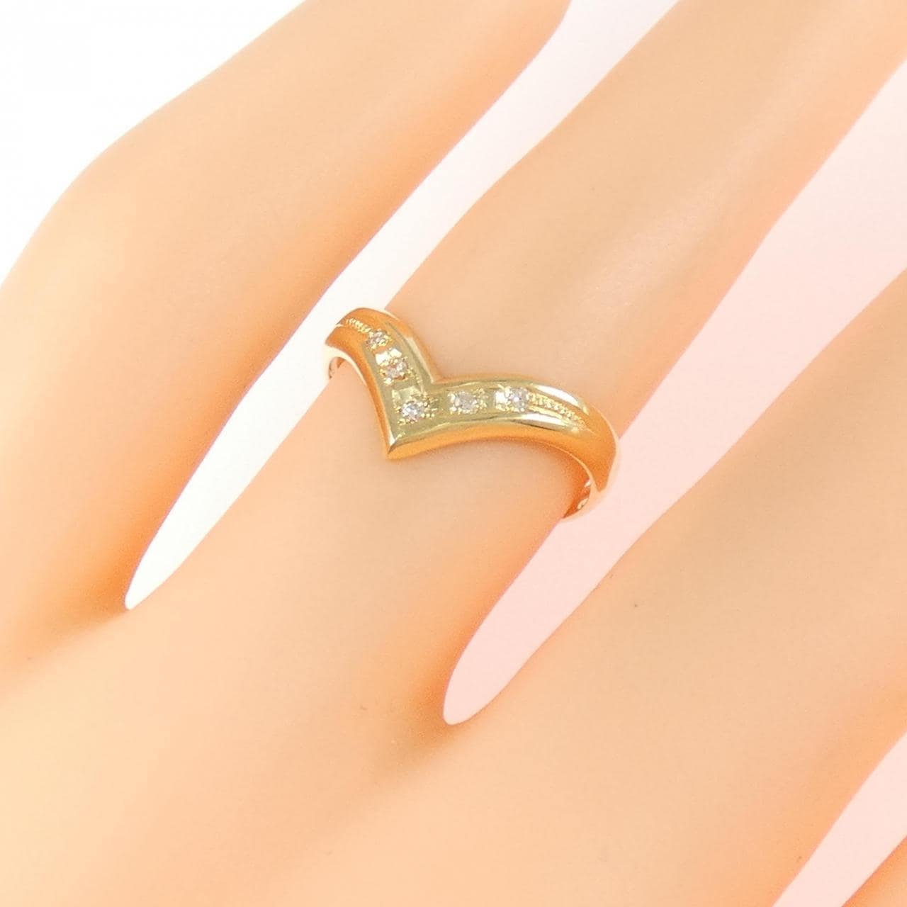 K18YG ダイヤモンド リング 0.03CT