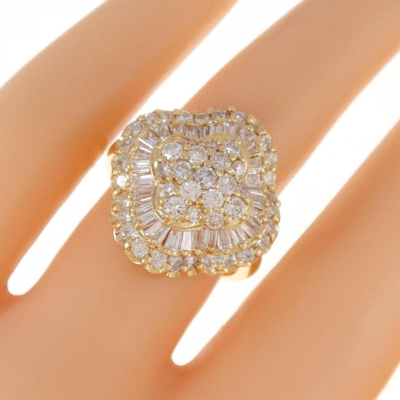 K18YG ダイヤモンド リング 2.00CT