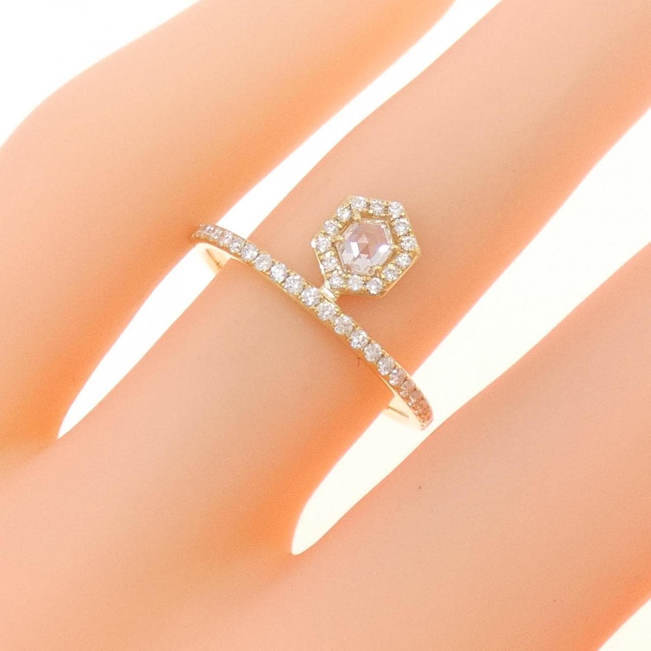 【新品】K18YG ダイヤモンド リング 0.18CT