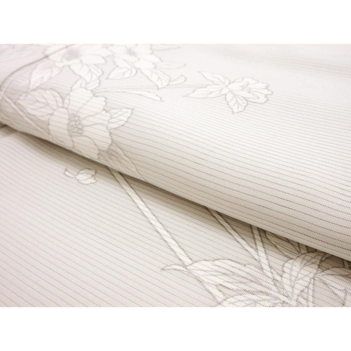 【新品】単衣　駒絽訪問着　友禅銀彩加工