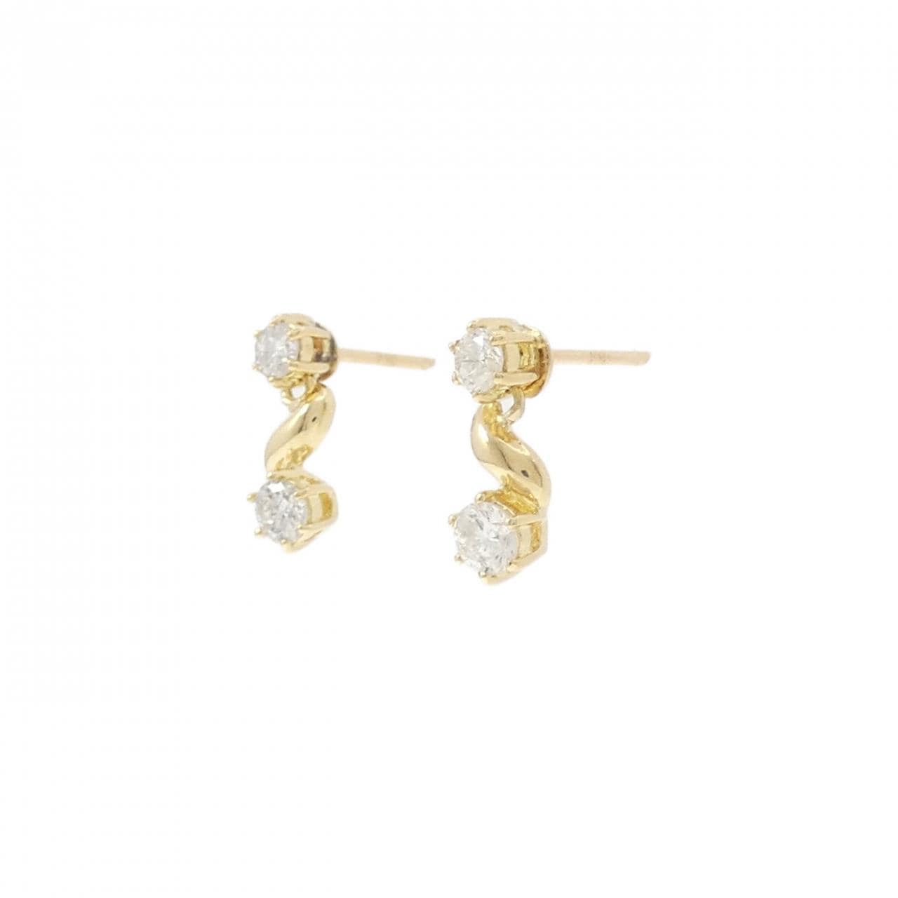 K18YG ダイヤモンド ピアス 0.44CT