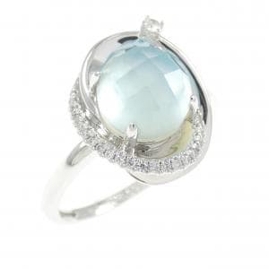 K18WG カラーストーン リング